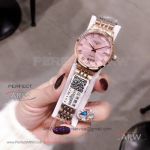 Perfect Replica Longines Pink Dial Rose Gold Band 32mm Women's Watch